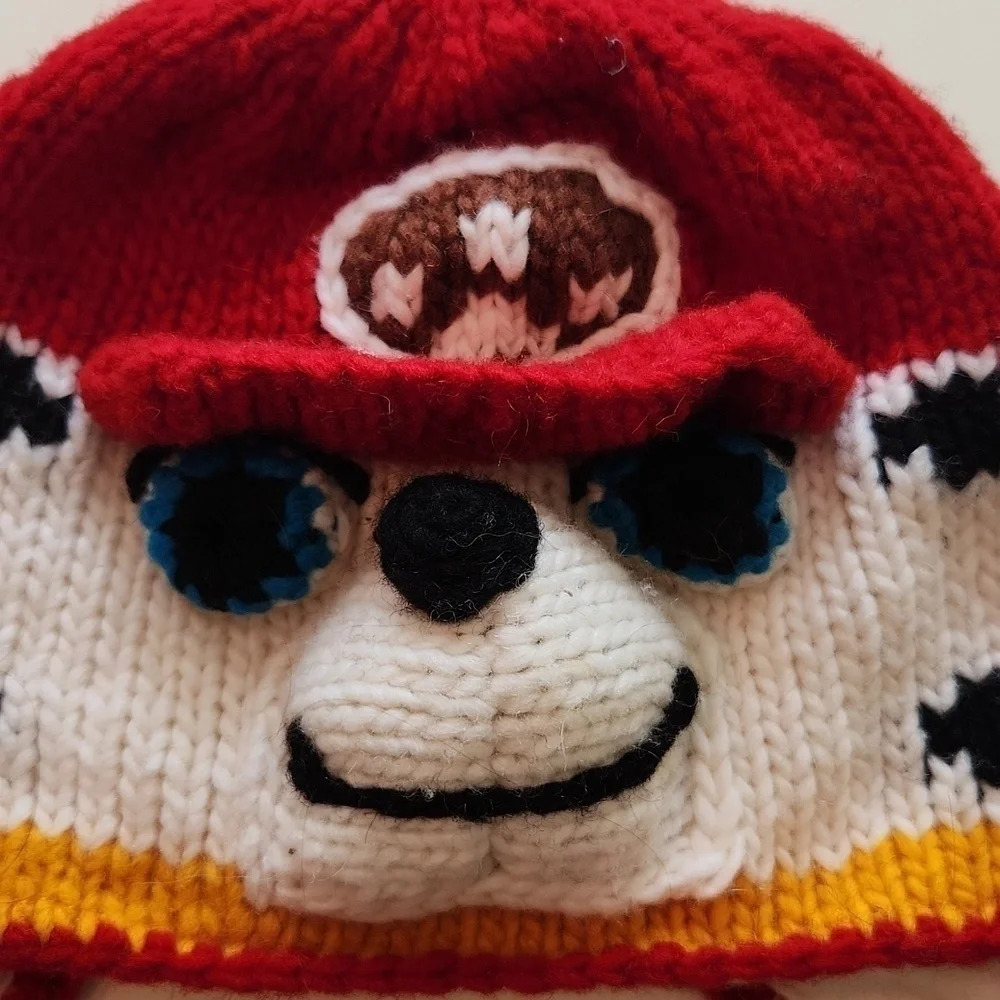 Paw Patrol Marshall crochet knit Beanie hat